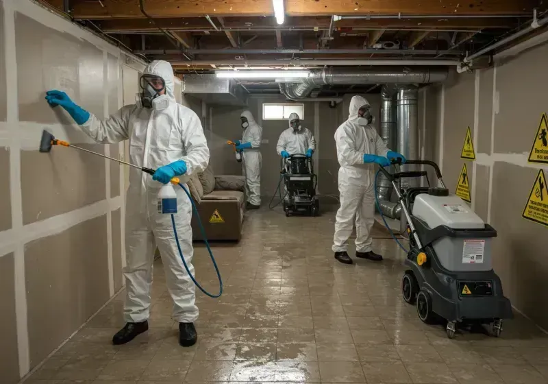 Basement Moisture Removal and Structural Drying process in Union County, PA